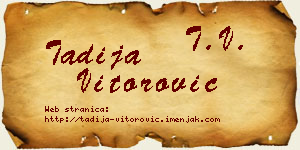 Tadija Vitorović vizit kartica